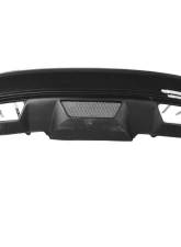 Carbonado FRP P Style Rear Bumper w/ Exhaust Tips Mercedes-Benz C-Class 2008-2014                                     - 3205PD-EXT-BK - Image 2