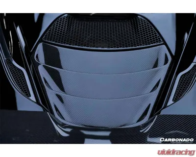 Carbonado DryCF 4x4 Weave Engine Cover Replacement McLaren 720S 2017-2022 - 4x4DRYCF8005OE-EC