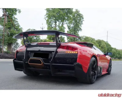 Carbonado DryPCF SV Style Rear Bumper & Wing Lamborghini Murcielago 2001-2010 - DRYPCF5901SVOEM-RB-SET