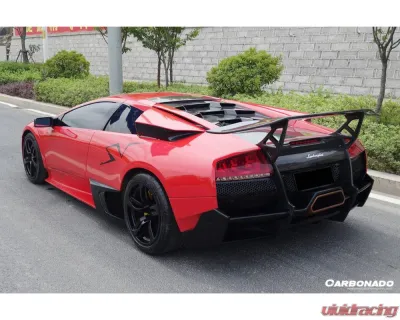 Carbonado DryPCF SV Style Rear Bumper & Wing Lamborghini Murcielago 2001-2010 - DRYPCF5901SVOEM-RB-SET