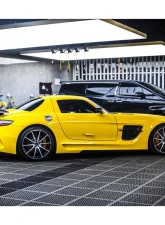 Carbonado 6X6MTPCF BKSS Style Side Skirts & Fender Mercedes-Benz SLS AMG 2010-2015                                     - 6X6MTPCF8515BLS-SS-SET - Image 15