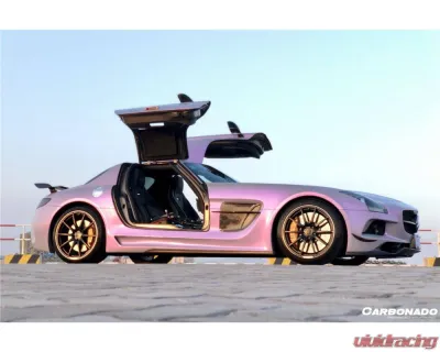 Carbonado 6X6MTPCF BKSS Style Side Skirts & Fender Mercedes-Benz SLS AMG 2010-2015 - 6X6MTPCF8515BLS-SS-SET
