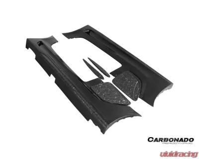 Carbonado 6X6MTPCF BKSS Style Side Skirts & Fender Mercedes-Benz SLS AMG 2010-2015 - 6X6MTPCF8515BLS-SS-SET