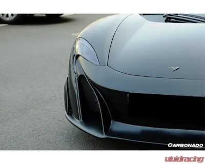 Carbonado Carbon Fiber Front Bumper & Fender Set for McLaren MP4 12C 2011-2014 - DRYPCF8002BKSS675 Front Set