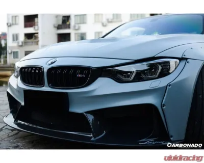 Carbonado D3 Style Front Bumper for 2014-2020 BMW M3 F80 M4 F82, FRP Material - 8468D3-FB