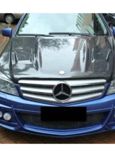 Mercedes-Benz C-Class 2008-2013 Carbonado FRP DE Style Front Bumper with LED Lights                                     - 8487WI - Image 2