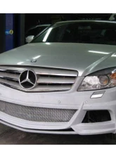 Mercedes-Benz C-Class 2008-2013 Carbonado FRP DE Style Front Bumper with LED Lights                                     - 8487WI - Image 4