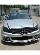 Mercedes-Benz C-Class 2008-2013 Carbonado FRP DE Style Front Bumper with LED Lights                                     - 8487WI - Image 5