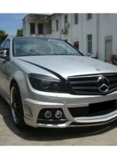 Mercedes-Benz C-Class 2008-2013 Carbonado FRP DE Style Front Bumper with LED Lights                                     - 8487WI - Image 7