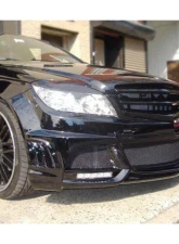 Mercedes-Benz C-Class 2008-2013 Carbonado FRP DE Style Front Bumper with LED Lights                                     - 8487WI - Image 9