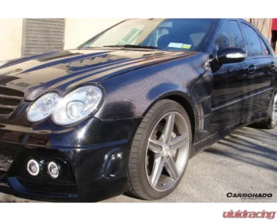 Carbonado CFRP WI Style Front Fender Mercedes-Benz W203 C55 AMG 2005-2007 - CF8490WI.FD