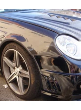 Carbonado CFRP WI Style Front Fender Mercedes-Benz W203 C55 AMG 2005-2007                                     - CF8490WI.FD - Image 9