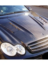 Carbonado PCF WI Style Hood Bonnet Mercedes-Benz W209 CLK | W203 C55 AMG 2003-2008                                     - PCF8490WI.H - Image 6