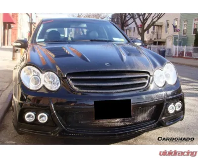 Carbonado FRP WI Style Front Bumper w/ Led Light Mercedes-Benz W203 C55 AMG 2005-2007 - 8490WI