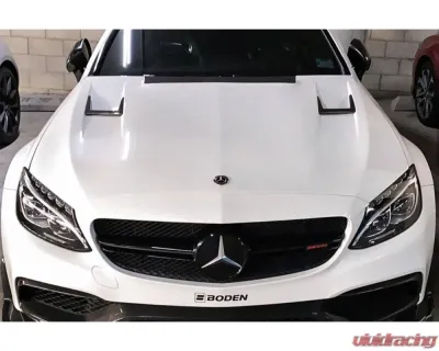 Mercedes-Benz Carbonado FRP BKSS Style Hood for C-Class W205 C63S AMG 2015-2021 - 8502BKSS2-H