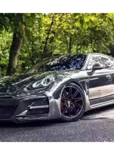 Carbonado Carbonado FRP WD Style Front Bumper with LED Lights for Porsche Panamera 2013-2016                                     - 9319WD-FB - Image 6