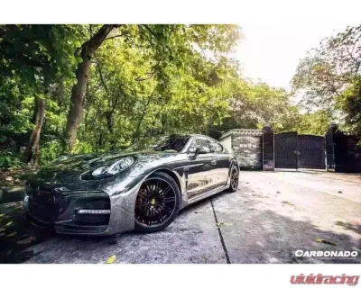 Carbonado Carbonado FRP WD Style Front Bumper with LED Lights for Porsche Panamera 2013-2016 - 9319WD-FB