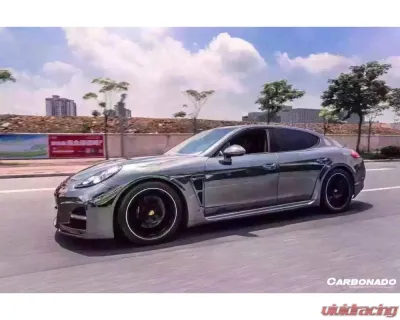 Carbonado Carbonado FRP WD Style Front Bumper with LED Lights for Porsche Panamera 2013-2016 - 9319WD-FB