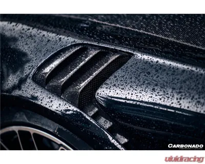 Carbonado DryPCF GT2RS Style Front Bumper & Fender Set for 2013-2019 Porsche 991 Turbo & S - DryPCF9320GT2-FB-SET
