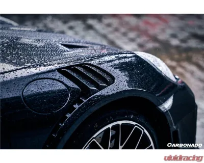 Carbonado DryPCF GT2RS Style Front Bumper & Fender Set for 2013-2019 Porsche 991 Turbo & S - DryPCF9320GT2-FB-SET