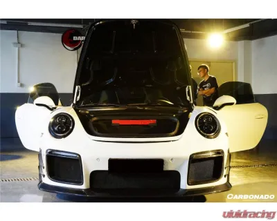 Carbonado DryPCF GT2RS Style Front Bumper & Fender Set for 2013-2019 Porsche 991 Turbo & S - DryPCF9320GT2-FB-SET