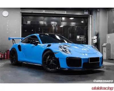 Carbonado DryPCF GT2RS Style Front Bumper & Fender Set for 2013-2019 Porsche 991 Turbo & S - DryPCF9320GT2-FB-SET