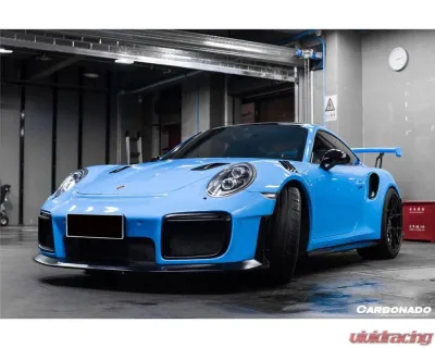 Carbonado DryPCF GT2RS Style Front Bumper & Fender Set for 2013-2019 Porsche 991 Turbo & S - DryPCF9320GT2-FB-SET