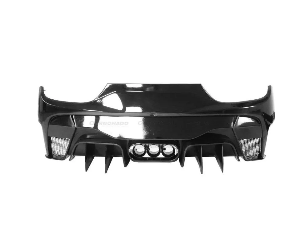 Carbonado FRP VRS Style Rear Bumper w/ Tips Ferrari 458 Italy| Spider 2010-2015 - 9501VRS-RB