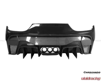 Carbonado FRP VRS Style Rear Bumper w/ Tips Ferrari 458 Italy| Spider 2010-2015 - 9501VRS-RB