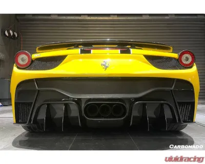 Carbonado FRP VRS Style Rear Bumper w/ Tips Ferrari 458 Italy| Spider 2010-2015 - 9501VRS-RB