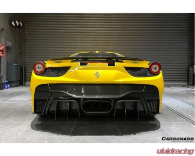Carbonado FRP VRS Style Rear Bumper w/ Tips Ferrari 458 Italy| Spider 2010-2015 - 9501VRS-RB