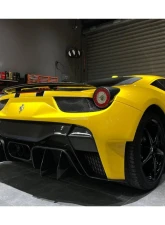 Carbonado FRP VRS Style Rear Bumper w/ Tips Ferrari 458 Italy| Spider 2010-2015                                     - 9501VRS-RB - Image 14