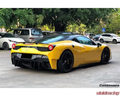 Carbonado FRP VRS Style Rear Bumper w/ Tips Ferrari 458 Italy| Spider 2010-2015 - 9501VRS-RB