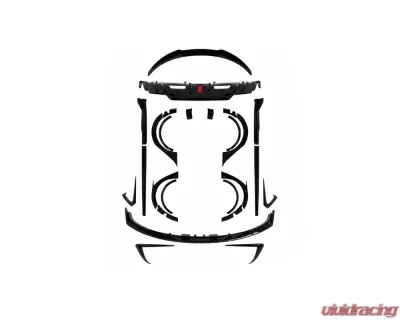 Carbonado ABSCF Turbo Style Wide Body Kit Tesla Model 3 2017-2023 - ABSCF-BF-TESLA3-WLK