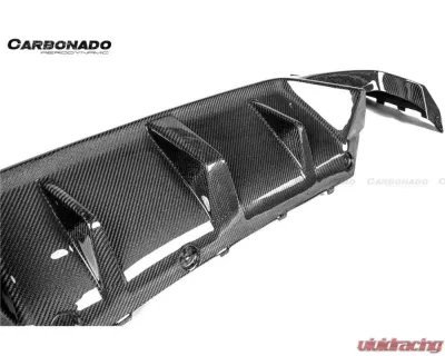 Carbonado FGCF D3 Style Rear Lip w/ Caps BMW M5 F90 2018-2023 - FGCF-ODM5F903D-RD FGCF-ODM5F903D-CA