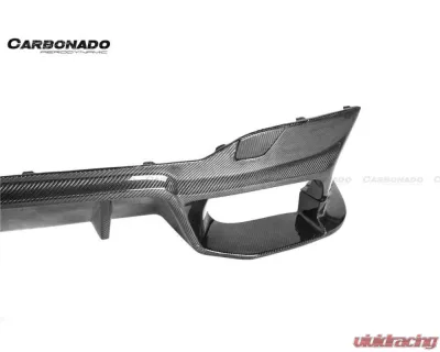 Carbonado FGCF D3 Style Rear Lip w/ Caps BMW M5 F90 2018-2023 - FGCF-ODM5F903D-RD FGCF-ODM5F903D-CA