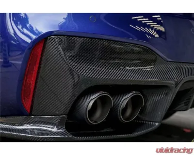 Carbonado FGCF D3 Style Rear Lip w/ Caps BMW M5 F90 2018-2023 - FGCF-ODM5F903D-RD FGCF-ODM5F903D-CA