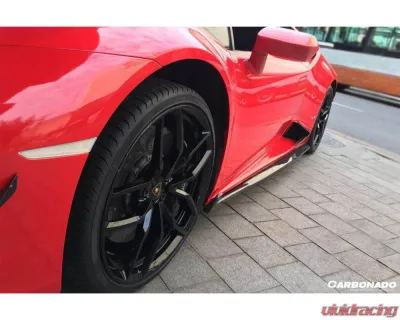 Carbonado CFRP RZS Style Side Skirts Vent Canards Lamborghini Huracan 2015-2019 - CF5556RZS.SSVT
