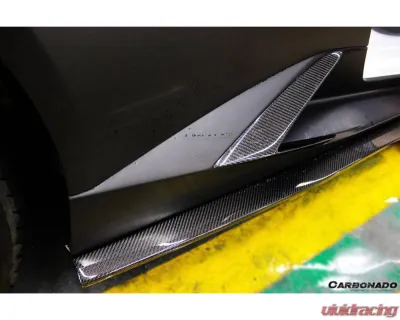 Carbonado CFRP RZS Style Side Skirts Vent Canards Lamborghini Huracan 2015-2019 - CF5556RZS.SSVT