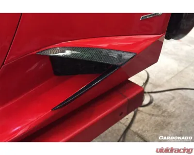 Carbonado CFRP RZS Style Side Skirts Vent Canards Lamborghini Huracan 2015-2019 - CF5556RZS.SSVT