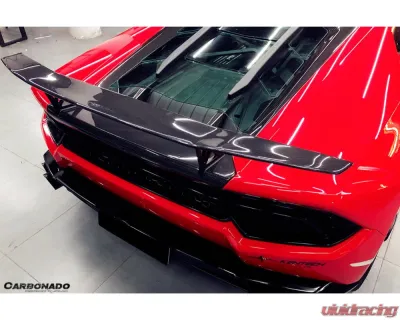 Carbonado CFRP VRS Style Trunk Spoiler for Lamborghini Huracan 2015-2025, Part No: CF5556VRS-WTW - CF5556VRS-WTW