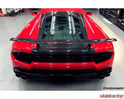 Carbonado CFRP VRS Style Trunk Spoiler for Lamborghini Huracan 2015-2025, Part No: CF5556VRS-WTW - CF5556VRS-WTW