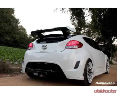 Hyundai Veloster 2012-2017 Carbonado CFRP DP Style Roof Spoiler Wing, Part No 8288DP.W - CF8288DP.W
