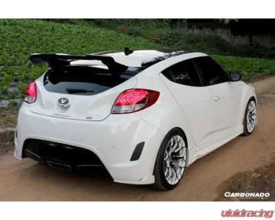 Hyundai Veloster 2012-2017 Carbonado CFRP DP Style Roof Spoiler Wing, Part No 8288DP.W - CF8288DP.W