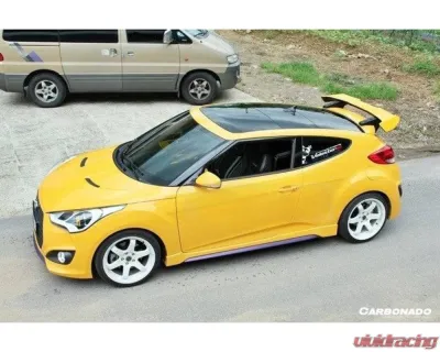 Hyundai Veloster 2012-2017 Carbonado CFRP DP Style Roof Spoiler Wing, Part No 8288DP.W - CF8288DP.W