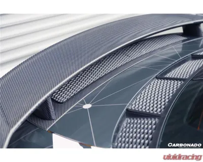 Carbonado Carbon Fiber GT Style Trunk Wing with Base for 2016-2019 Audi R8 V10 Plus - CF8358GT-WTW
