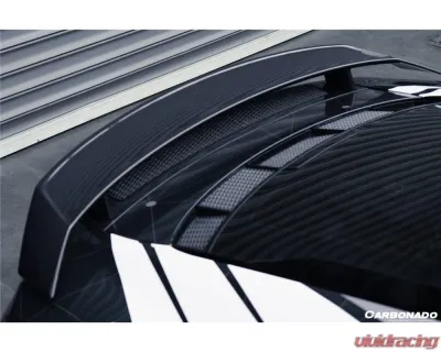 Carbonado Carbon Fiber GT Style Trunk Wing with Base for 2016-2019 Audi R8 V10 Plus - CF8358GT-WTW