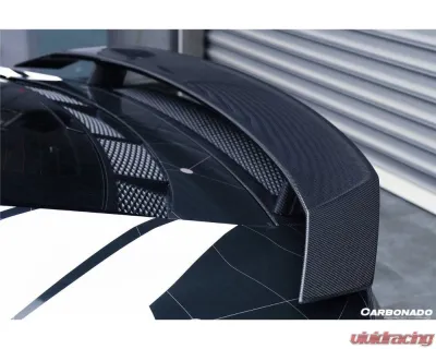 Carbonado Carbon Fiber GT Style Trunk Wing with Base for 2016-2019 Audi R8 V10 Plus - CF8358GT-WTW