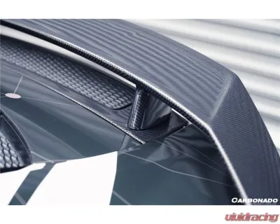 Carbonado Carbon Fiber GT Style Trunk Wing with Base for 2016-2019 Audi R8 V10 Plus - CF8358GT-WTW
