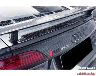 Carbonado Carbon Fiber GT Style Trunk Wing for Audi R8 2016-2023, Part No CF8358GT-W - CF8358GT-W